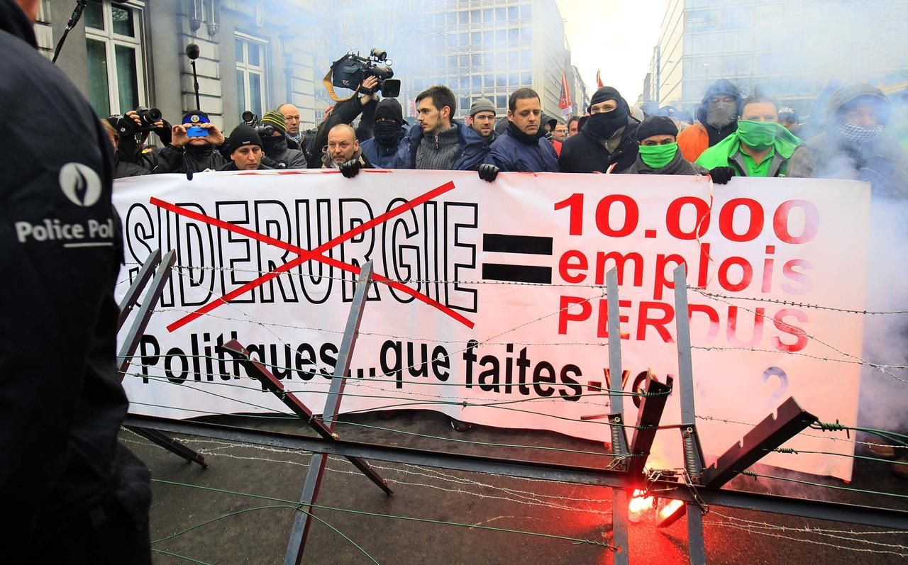 Fotogalerie: Boj belgických ocelářů proti propouštění