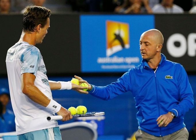 Australian Open 2015: Tomáš Berdych při semifinále s Andy Murraym