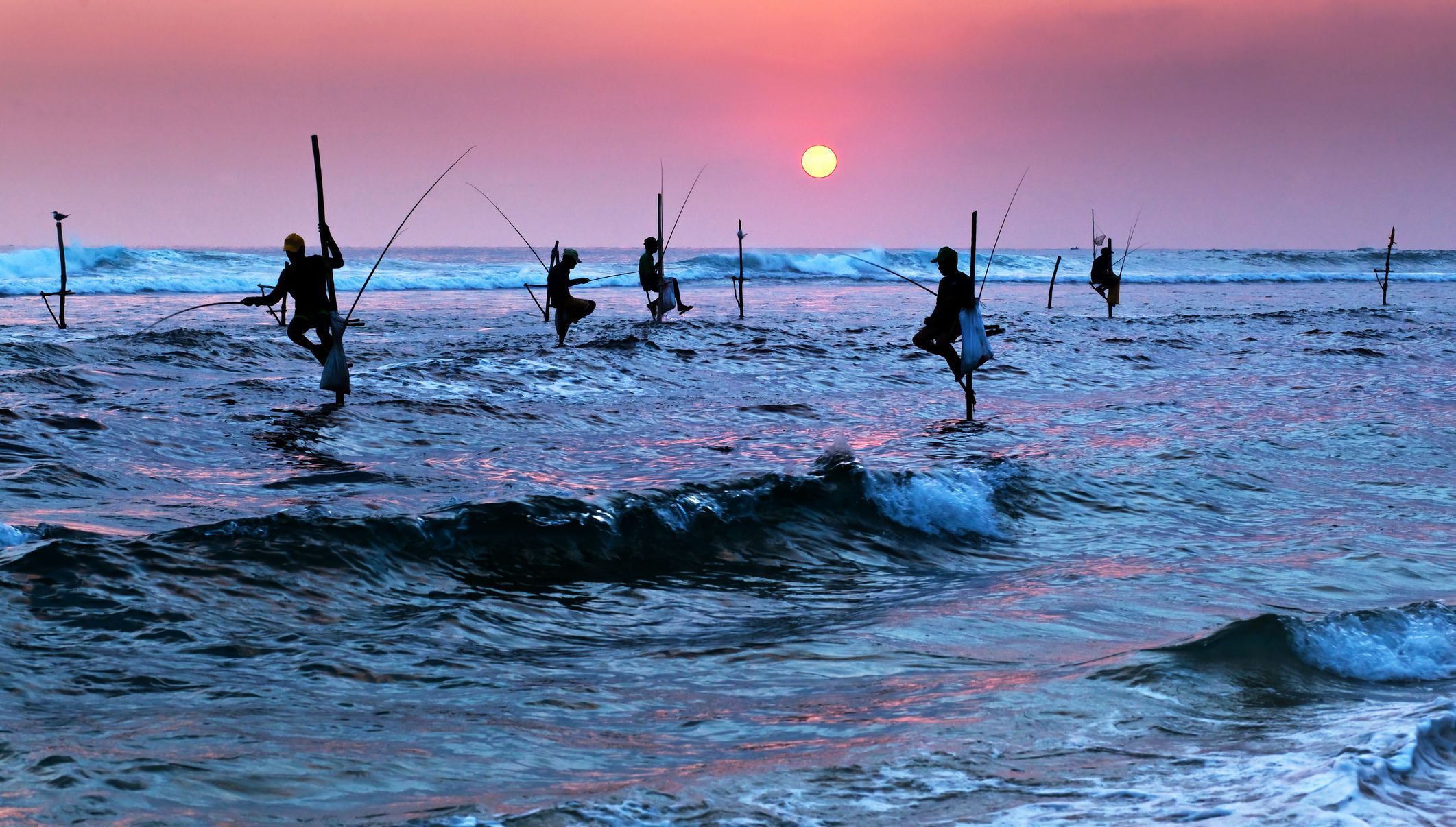 Rybáři na Srí Lance, v městečku Galle