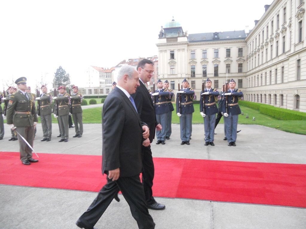 Izraelský premiér Benjamin Netanjahu v Praze