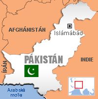 Mapa - Pákistán