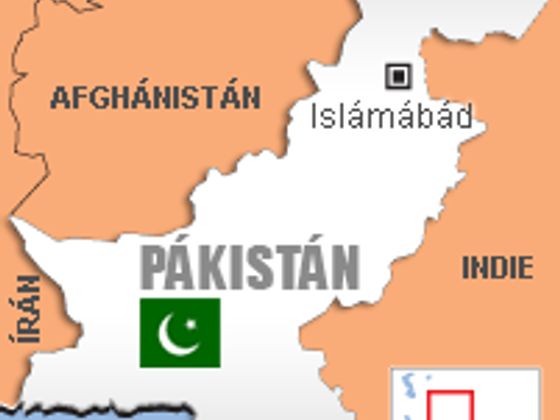 Mapa - Pákistán