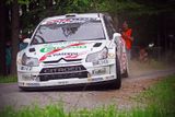 Posádka Kostka - Houšť, která letos vede průběžné pořadí rallysprintového šampionátu s vozem Citroën C4 WRC bohužel v závěru soutěže havarovala