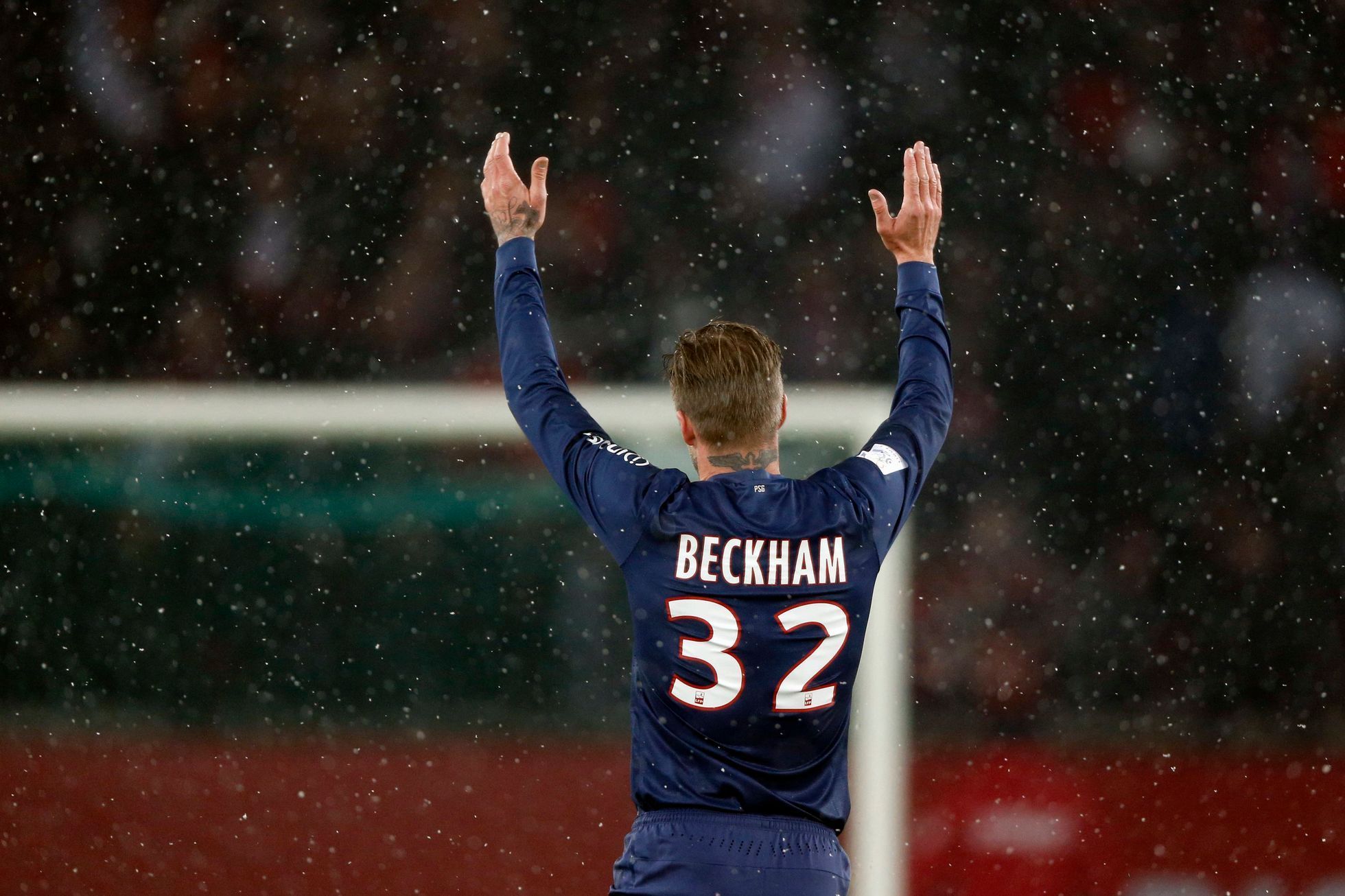 David Beckham při své premiéře za Paris St. Germain