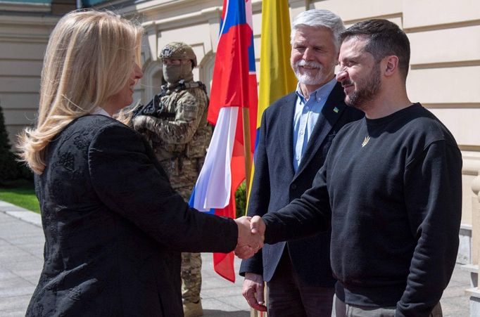 Prezidentka Slovenska Zuzana Čaputová se na návštěvě Ukrajiny potkala s prezidentem Volodymyrem Zelenským.