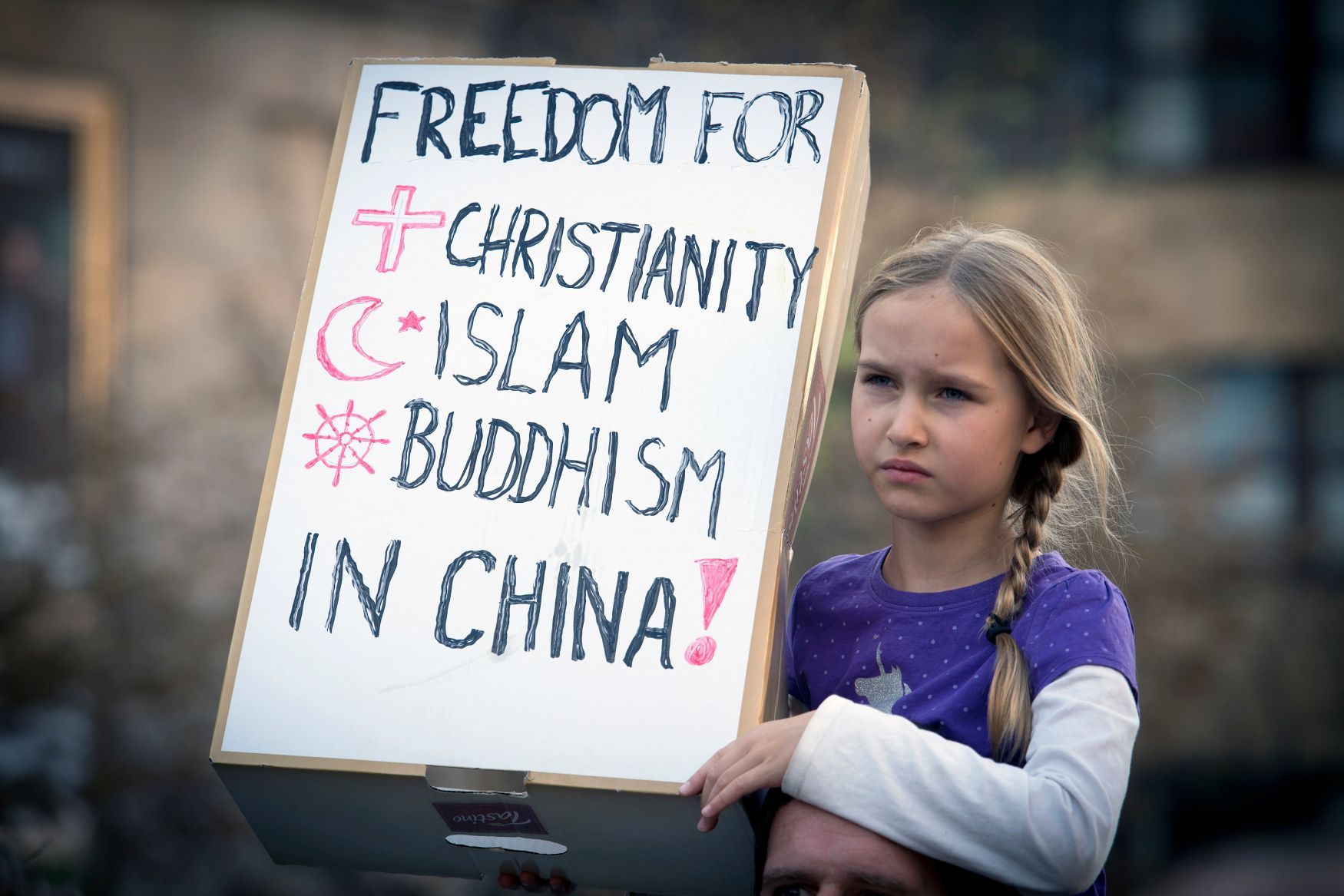 Demonstrace na podporu čínských křesťanů