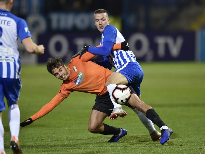 Aleš Čermák (Plzeň) a Ondřej Karafiát (Slovan Liberec)