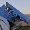 Trosky ruského airbusu, který havaroval na Sinaji