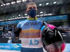 Ukrajinský skeletonista Vladyslav Heraskevyč na ZOH 2022 v Pekingu