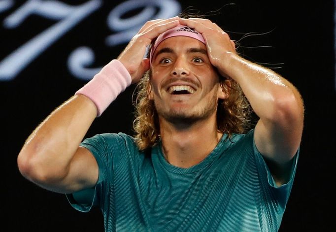 Stefanos Tsitsipas po výhře nad Rogerem Federerem na Australian Open