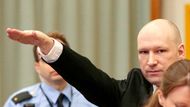 Breivik do soudní síně přišel se zdvihnutou zaťatou pěstí a následně chladně popisoval, jak zabil 77 lidí. Při odvolacím řízení v roce 2016 dokonce v soudní síni hajloval.