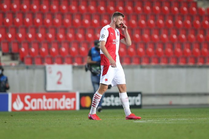 Laco Takács, Slavia - Midtjylland, play off Ligy mistrů 2020/2021