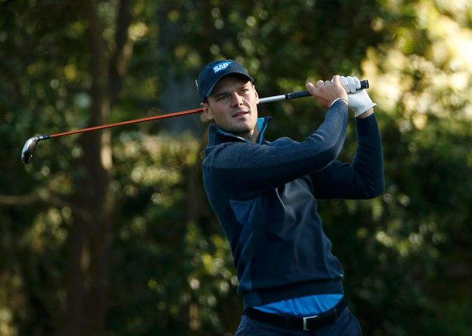 Martin Kaymer of Germany hits his tee shot on the second hole during the first round of the 2014 Masters golf tournament at the Augusta National Golf Club in Augusta, Geo