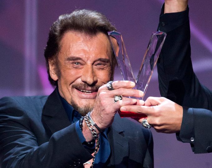 Frankofonní idol, zpěvák Johnny Hallyday.