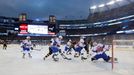 Montreal Canadiens goalie Mike Condon (39) stops a shot from Boston Bruins center Max Talbot (25) as Canadiens defenseman P.K. Subban (76) and Bruins  Adam McQuaid (54)