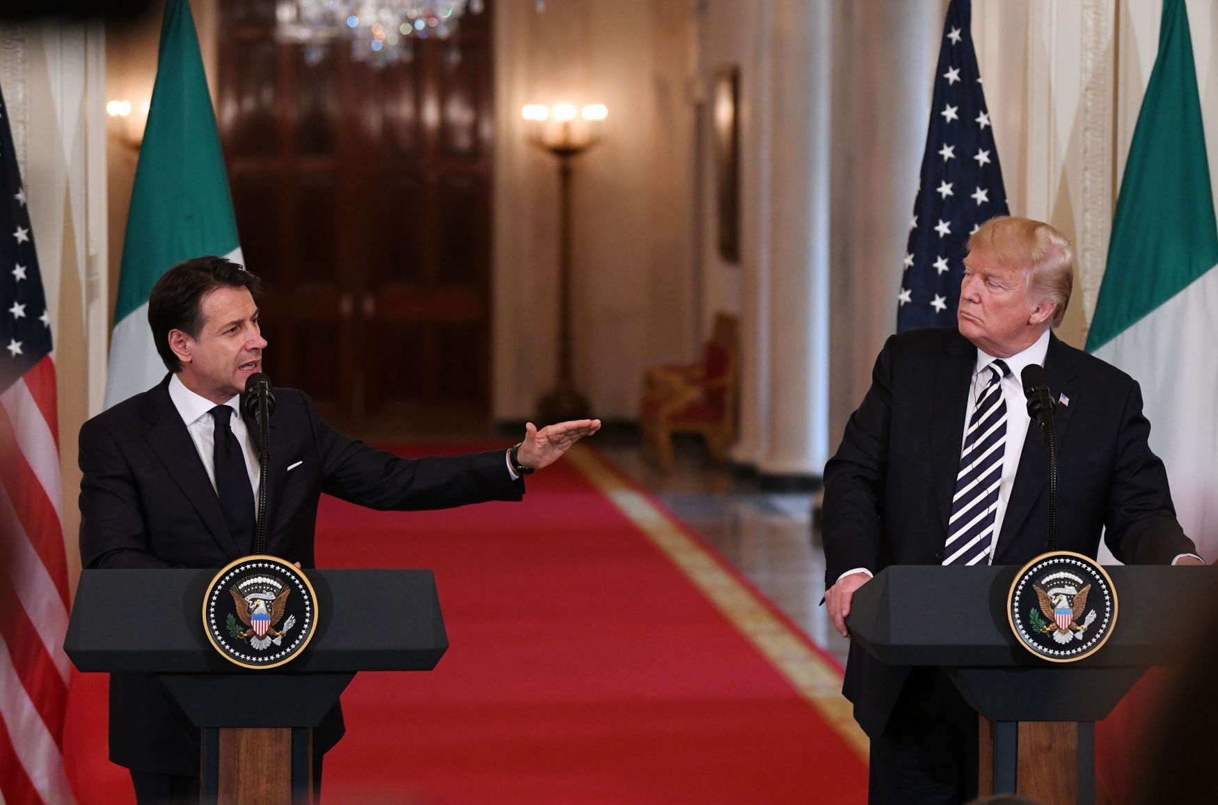Italský premiér Giuseppe Conte se setkal s Trumpem