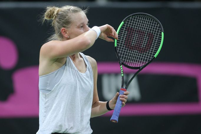 Alison Riskeová před finále Fed Cupu 2018