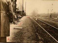 A photo made during the reconstruction of the crash