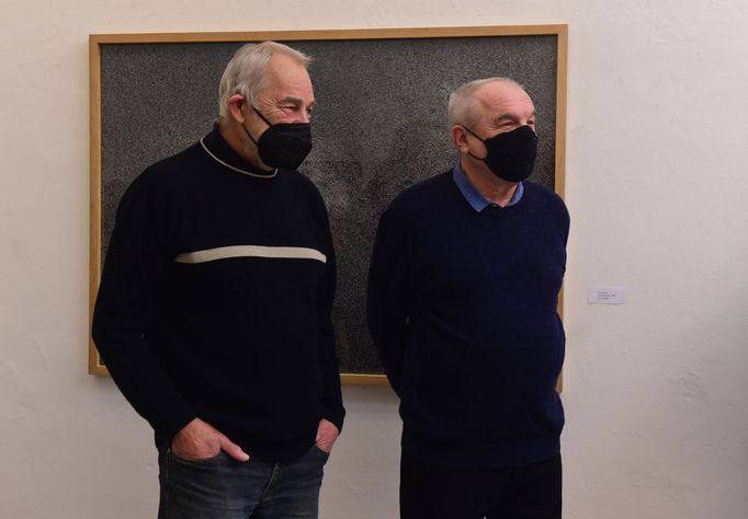 Výtvarníci Oldřich Šembera (vlevo) a Petr Kutra.