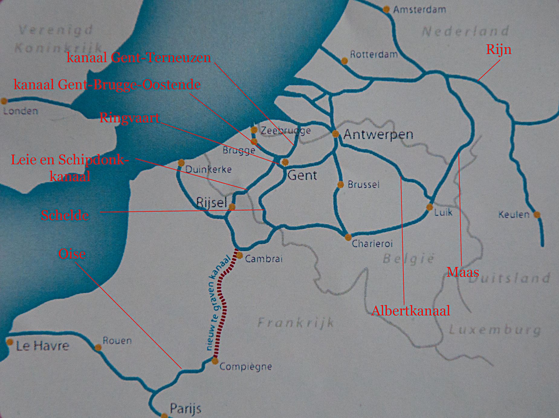 Mapa projektu Seina - severní Evropa
