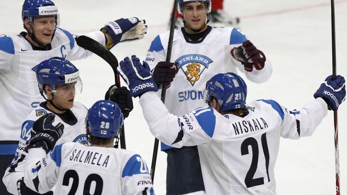 MS v hokeji 2012: Finsko - Bělorusko (Finsko, radost)
