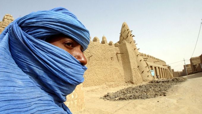 Jedna z mešit v Timbuktu, díky kterým se město zapsalo na seznam památek UNESCO.