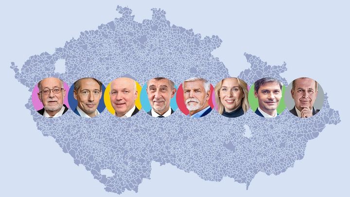 Sledujte, jak se barví mapa Česka. Průběžné výsledky šesti tisíc obcí na jednom místě; Zdroj foto: Aktuálně.cz