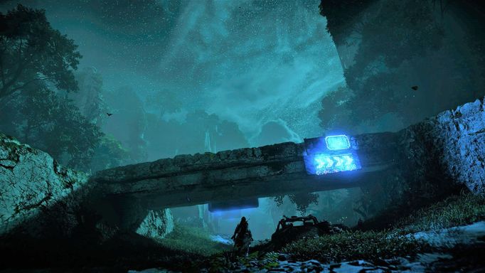 Snímek z DLC Burning Shores ze hry Horizon: Forbidden West.