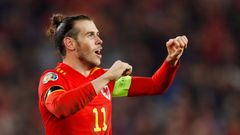 Gareth Bale v závěrečném zápase kvalifikace na Euro 2020