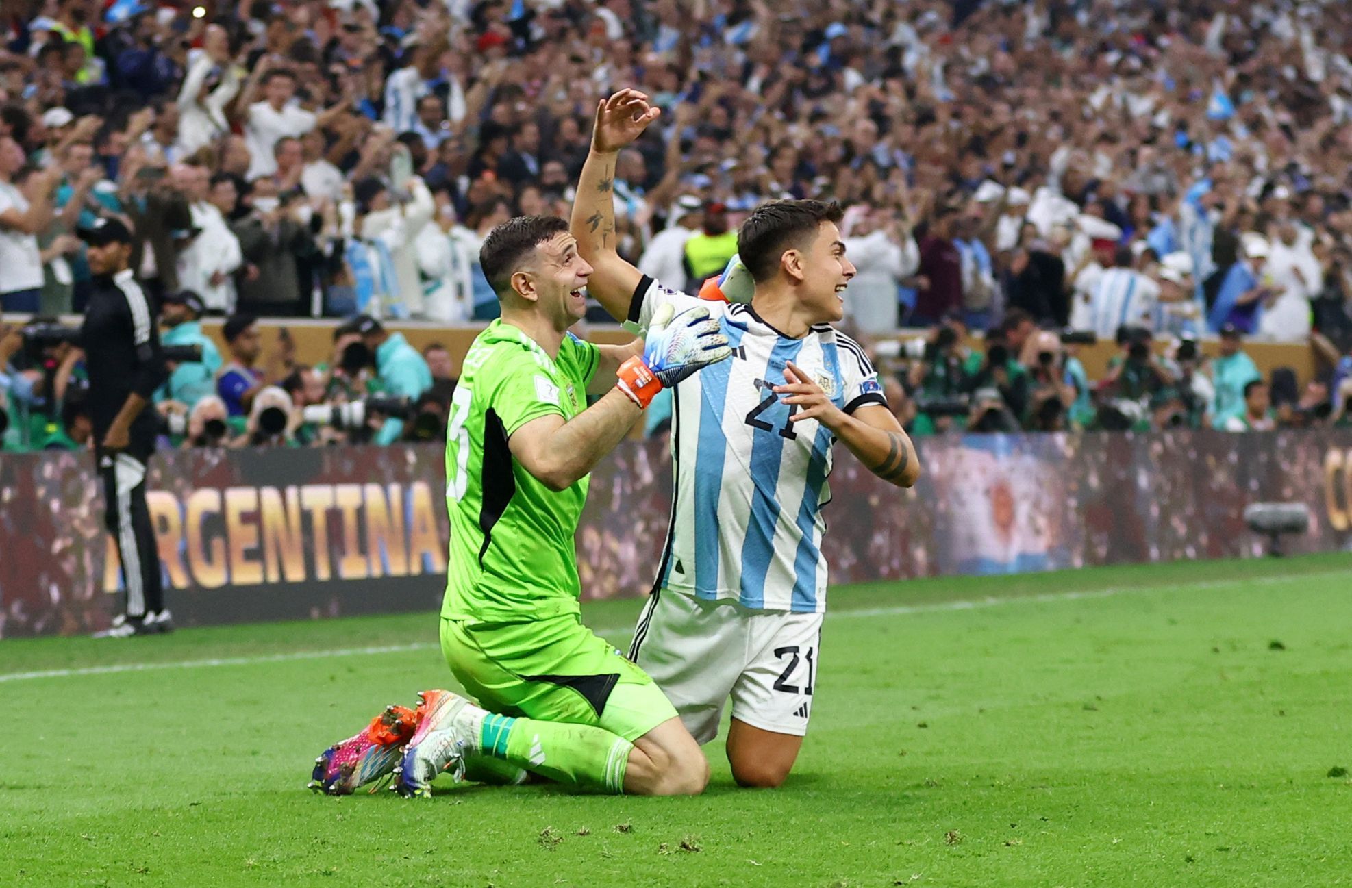 Finále MS ve fotbale 2022, Argentina - Francie: Argentinci slaví vítězství