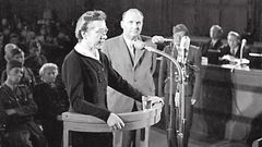Milada Horáková před soudem v roce 1950