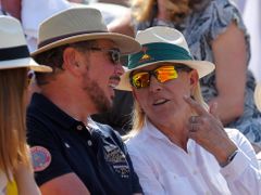 Larry Ellison a Martina Navrátilová na loňském Indian Wells.