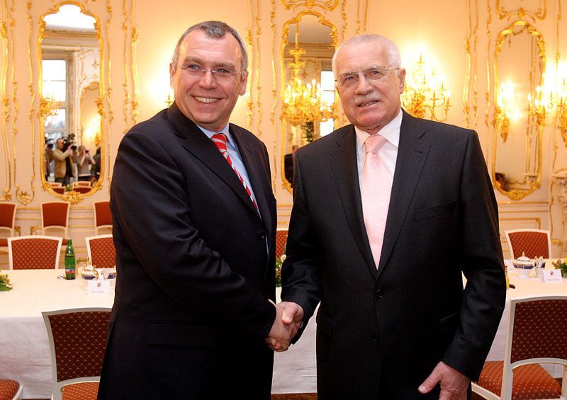 Alfred Gusenbauer a Václav Klaus