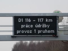 Informační cedule na 89. km dálnice D1