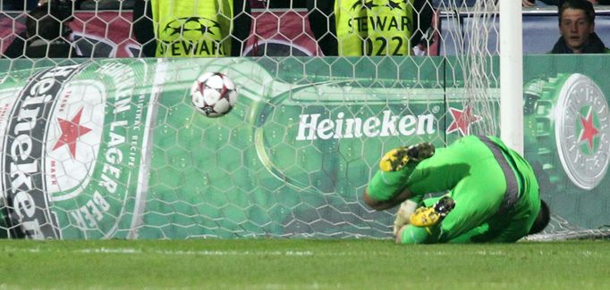 Plzeň vs. Manchester City, utkání Ligy mistrů (Matúš Kozáčik)