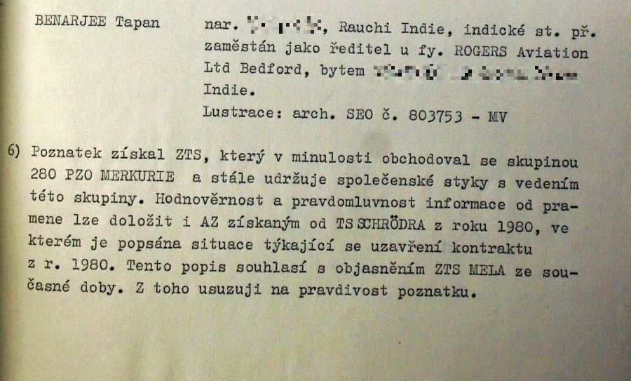 Tomáš Melich ve spisu StB - Alžír