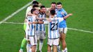 Argentinci slaví vítězství v semifinále MS 2022 Argentina - Chorvatsko