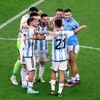Argentinci slaví vítězství v semifinále MS 2022 Argentina - Chorvatsko