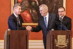 Zeman jmenuje Babiše podruhé premiérem v průběhu února. Drahoš by mu "bianco pokusy" nedal