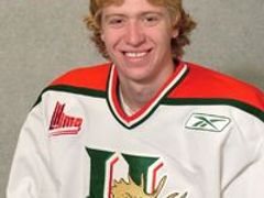 Kladenský odchovanec Jakub Voráček ještě v dresu týmu Halifax Mooseheads (juniorská soutěž QMJHL).