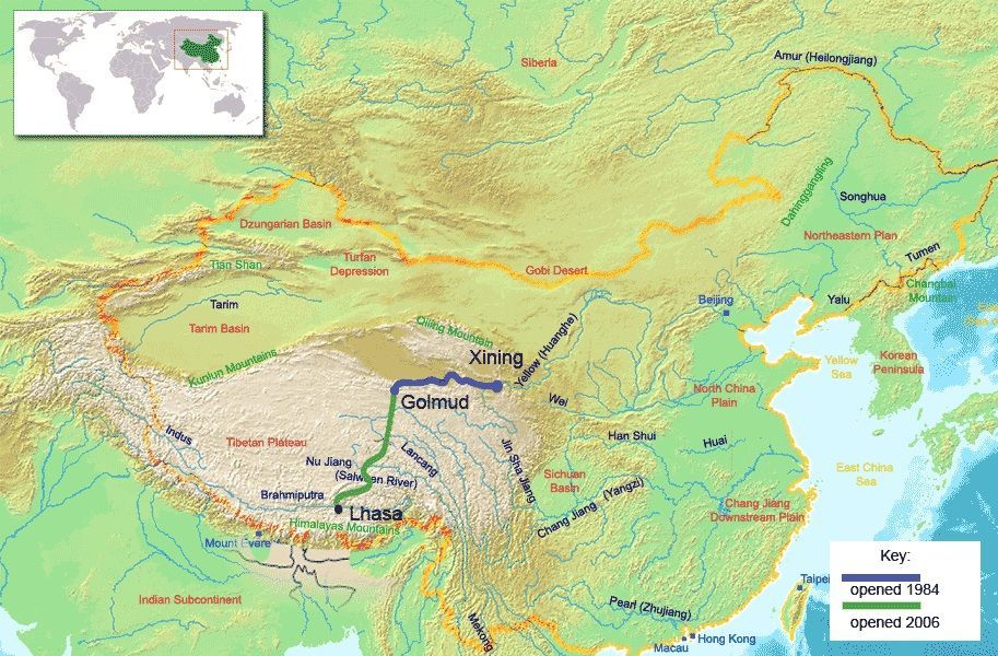 Železnice Čína-Tibet