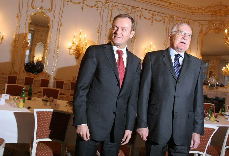 Donald Tusk a Václav Klaus