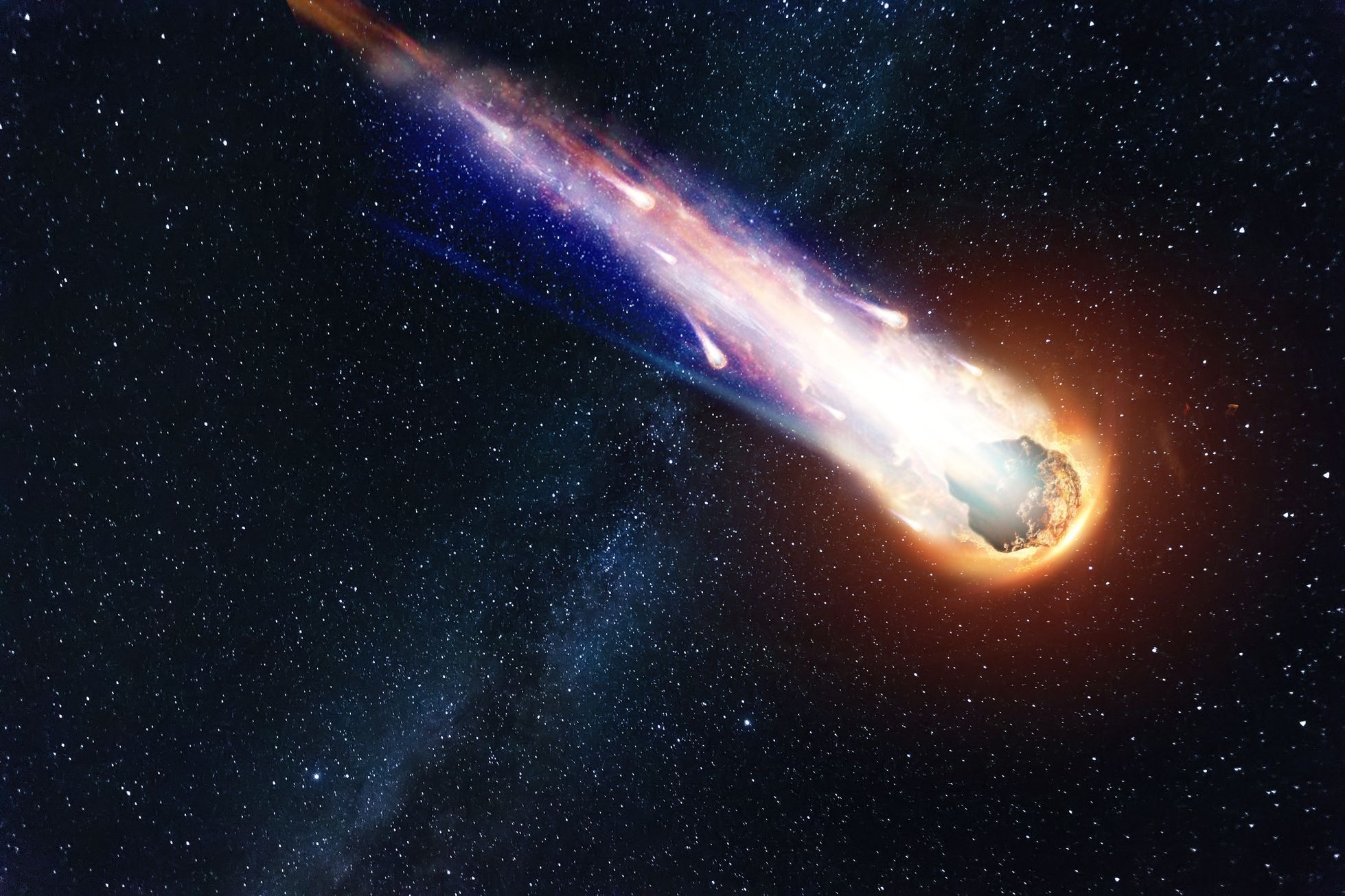 Výbuch meteoru, ilustrační foto.