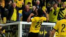 Kagawa slaví gól Borussie Dortmund