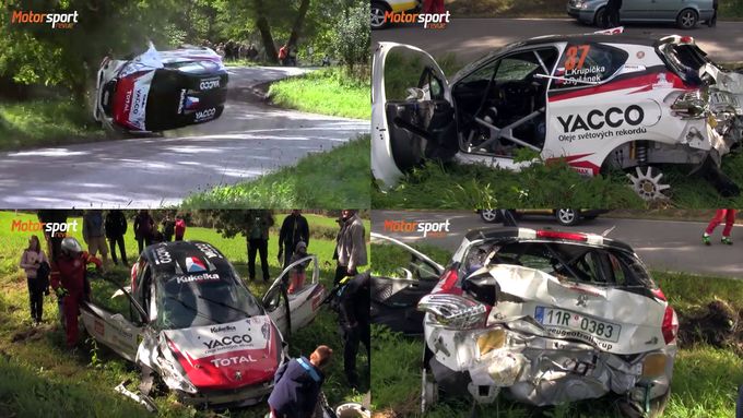 Podívejte se na divokou havárii posádky  Lukáš Krupička - Jan Ryšánek na Rallye Pačejov 2020