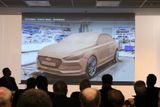 Takto vypadal hliněný model i30 fastback, na kterém pracovali v evropské centrále Hyundai, která se nachází v Německu.