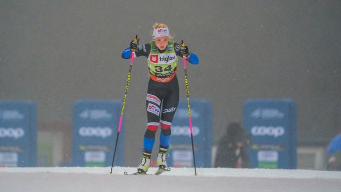 SP v běžeckém lyžování 2019/20, Planica: Kateřina Janatová při sprintu.