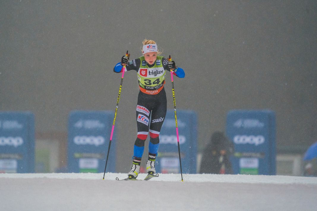SP v běžeckém lyžování 2019/20, Planica: Kateřina Janatová při sprintu