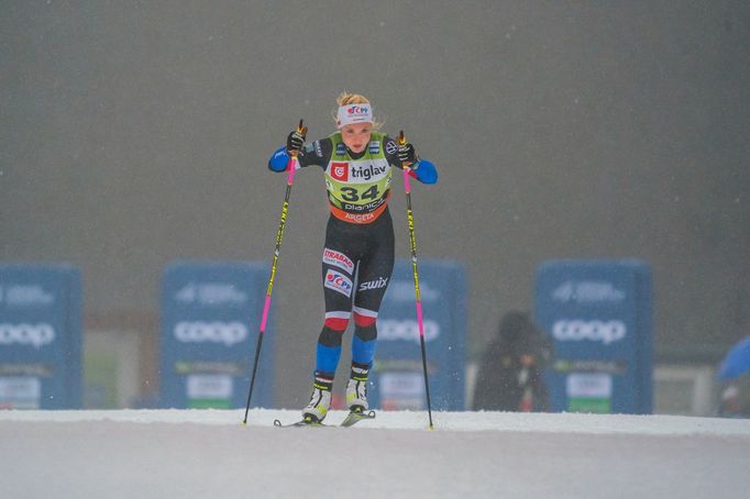 SP v běžeckém lyžování 2019/20, Planica: Kateřina Janatová při sprintu.