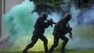 Members of the Brazilian Navy take part in an exhibition showcasing their operational capacity to combat terrorist attacks and riots, ahead of the FIFA Confederations Cup and World Youth Day in Rio de Janeiro May 27, 2013. REUTERS/Ricardo Moraes (BRAZIL - Tags: MILITARY SPORT SOCCER CIVIL UNREST) Published: Kvě. 27, 2013, 9:13 odp.